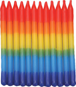 Tye-Dye Rainbow Birthday Candles