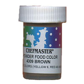 Powder Food Color - Brown - 3 grams 