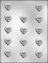 1" BABY BOY HEART CHOC MOLD