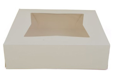 Window Cake Box - 9"x9"x4" - qty 6