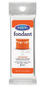 Satin Ice Fondant - Orange - 4.4oz