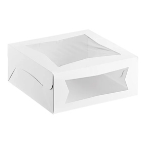 Window Cake Box - 12"x12"x5" - qty 6