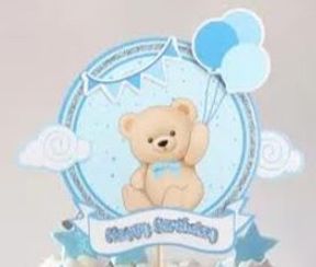 Happy Birthday - Baby Blue Bear