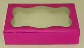 1# Hot Pink Foil Cookie Boxes - QTY 200