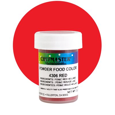 CHEFMASTER POWDER COLORING - 3 GRAMS - RED