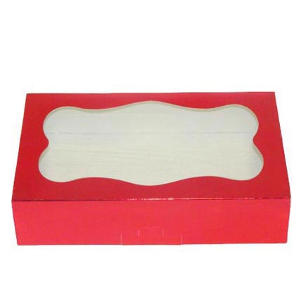 1# Red Foil Cookie Boxes - QTY 1