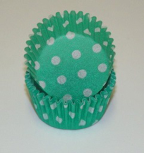 Mini Dot Baking Cups - Green - 50ct