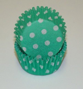 Mini Dot Baking Cups - Green - 500ct