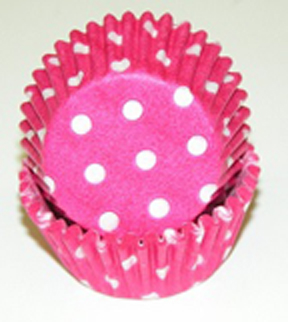 Mini Dot Baking Cups - Hot Pink - 500ct