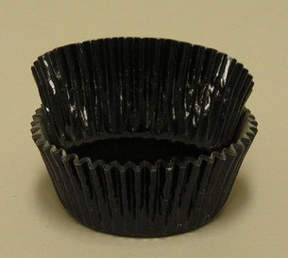 Mini Foil Baking Cups - Black - 42ct