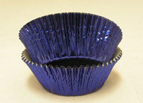 Mini Foil Baking Cups - Blue - 42ct