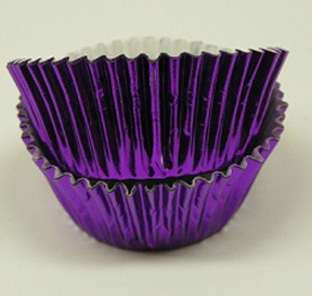 Mini Foil Baking Cups - Purple - 42ct