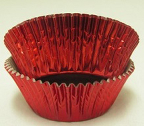 Mini Foil Baking Cups - Red - 42ct