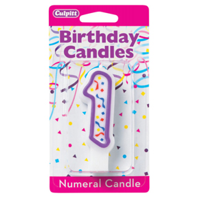 PURPLE NUMERAL CANDLES - 1