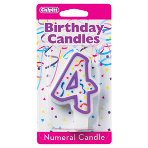 PURPLE NUMERAL CANDLES - 4