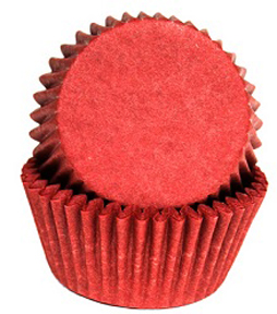 Standard Glassine Baking Cups - Red - 30ct