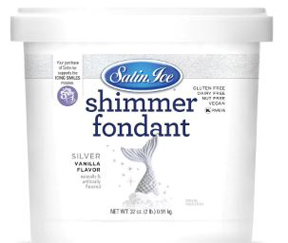 Satin Ice Fondant - Shimmer Silver - 1lb