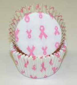 Standard Glassine Baking Cups - Pink Ribbon - 500ct