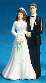 Caucasian Bride and Groom Topper