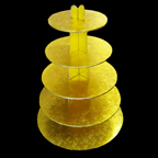 5 Tier Cupcake Stand - Gold