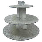 3 Tier Cupcake Stand - Silver