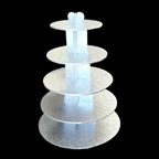 5 Tier Cupcake Stand - Silver