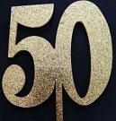 Gold Cake Topper - 50