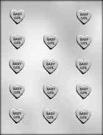 1" BABY GIRL HEART CHOC MOLD