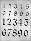 1-3/8"& 2" NUMBERS CHOC MOLD