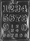 1-3/4"& 3/4" NUMBERS CHOC MOLD