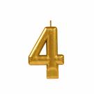 METALLIC NUMERAL GOLD Candle - 4