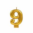 METALLIC NUMERAL GOLD Candle - 9