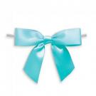 Bow with Twist Tie - Lt Blue - 5ct