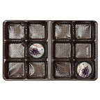 Brown Candy Tray - 12ct