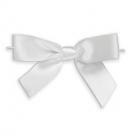 Bow with Twist Tie - White - 5ct