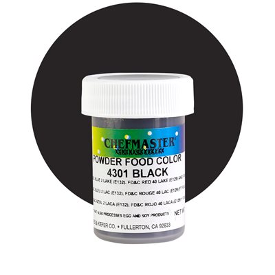 CHEFMASTER POWDER COLORING - 3 GRAMS - BLACK