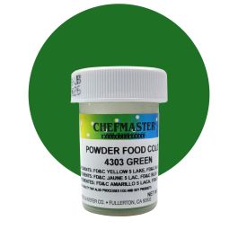 CHEFMASTER POWDER COLORING - 3 GRAMS - GREEN