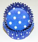 Mini Dot Baking Cups - Blue - 50ct