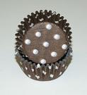 Mini Dot Baking Cups - Brown - 500ct