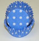 Mini Dot Baking Cups - Light Blue - 50ct 