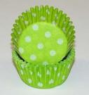 Mini Dot Baking Cups - Lime Green - 50ct