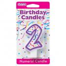 PURPLE NUMERAL CANDLES - 2