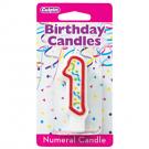 RED NUMERAL CANDLES - 1