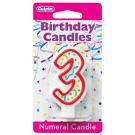 RED NUMERAL CANDLES - 3