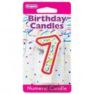 RED NUMERAL CANDLES - 7